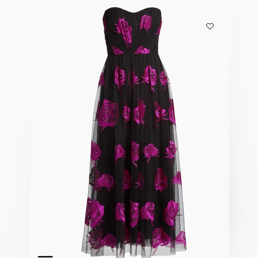 Monique Lhuilier Perle Floral Gown Dress